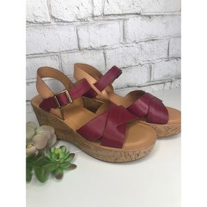 Koral-Ease Cranberry Red Ava Platform Wedges